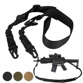 Tactical Rifle Sling Gun Shoulder Strap 2 Point Hooks