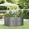 Garden Raised Bed Gray 55.1"x55.1"x26.8"
