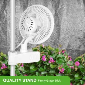 HealSmart 6-Inch Grow Tent Poles Clip Fan/ White