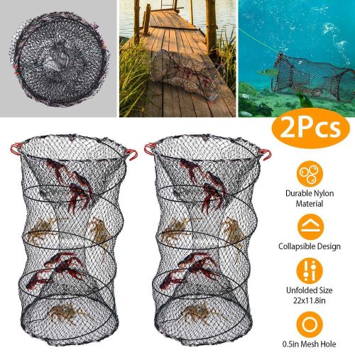 2Pcs Crab Trap Bait Nets