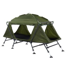 84.6*34.5*49.2in Tent with An Integrated Cot Green