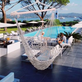 Cotton Hanging Rope Air/Sky Chair Swing Beige