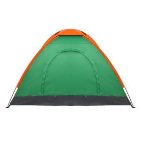2-Person Waterproof Camping Dome Tent; Orange & Green