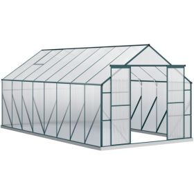 16' x 8' Walk-in Aluminum Greenhouse Polycarbonate Kit