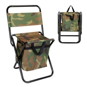 Fishing Chair With Backrest Built-In Cooler Bag