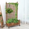 50 Inch Wood Planter Box with Trellis