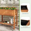Outdoor Raised Garden Bed Fir Wood