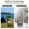 Fishing Chair With Backrest Built-In Cooler Bag