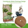 50 Inch Wood Planter Box with Trellis