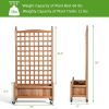 50 Inch Wood Planter Box with Trellis