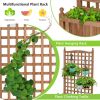 50 Inch Wood Planter Box with Trellis