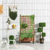 50 Inch Wood Planter Box with Trellis