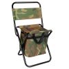 Fishing Chair With Backrest Built-In Cooler Bag