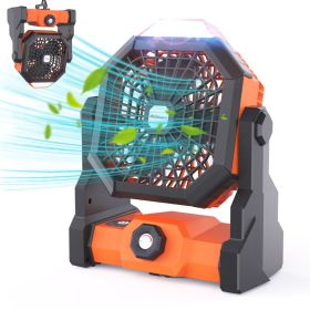 Battery Fan- Rechargeable (Color: Orange)