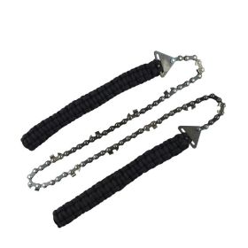 24 inch portable hand chain saw (Option: 11knives black umbrella rope)