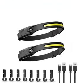 LED Headlamp Flashlight Rechargeable Waterproof (Quantity: 2 pcs)
