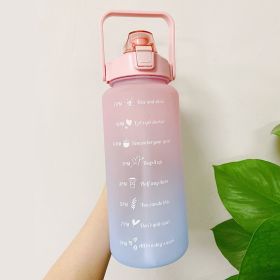 2L Large Capacity Water Bottle (Color: Pink 1)