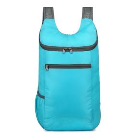 1pc Outdoor Portable Backpack (Color: Light Blue)