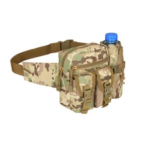 Tactical Denim Waistbag With Water Bottle Holder (Color: CP Color)