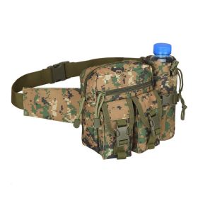 Tactical Denim Waistbag With Water Bottle Holder (Color: Jungle Digital)
