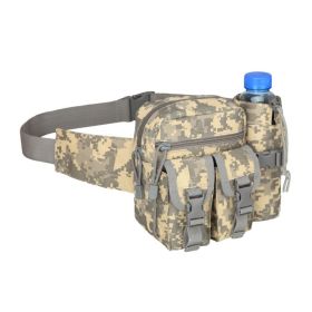 Tactical Denim Waistbag With Water Bottle Holder (Color: ACU Camouflage)