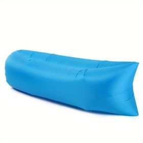 Camping Inflatable Sofa; Lazy Bag (Color: Blue)