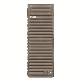 Sleeping Pad; Inflatable Sleeping Mat With Pillows (Color: Brown)