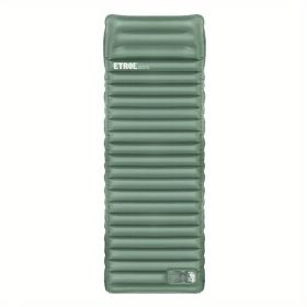 Sleeping Pad; Inflatable Sleeping Mat With Pillows (Color: Light Green)