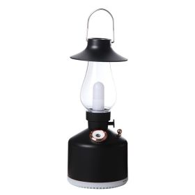 1pc Wireless Air Humidifier Camping Table Lamp (Color: Black)