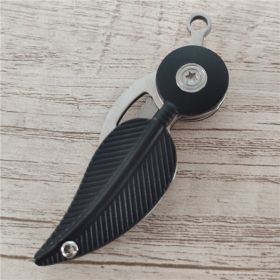 Feather Knife For Girls To Defend Themselves (Color: Black)