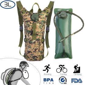 Hydration 3L Bladder Backpack (Color: Jungle, size: 3L)