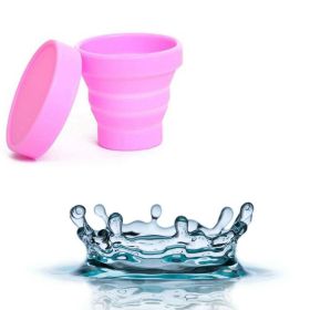 Hot Folding Silicone Cup Portable Telescopic (Color: Green)