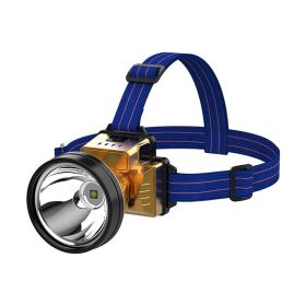 Rechargeable High Bright LED Headlamp; 3 Light Modes (Type: Headlamp, Color: Gold & Blue)