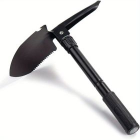 Portable Foldable Camping Shovel (Color: Black)