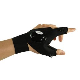 1pc Rechargeable Led Flashlight Fishing Gloves (Color: Left Hand One)