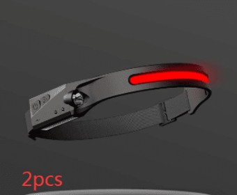 Led Headlamp Flashlight (Electrical outlet: USB, Color: Red 2pcs)