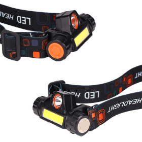 FMUSER Rechargeable Headlamp;  Lightweight LED 800 Lumens (Black: 2 PACK)