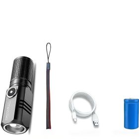 Mini LED Flashlight; Rechargeable Portable & Zoomable (Items: Single Battery 2-4h)
