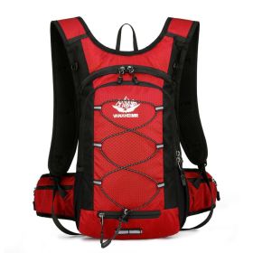 Hydration Pack Backpack; 2L Water Bladder (Color: Red)