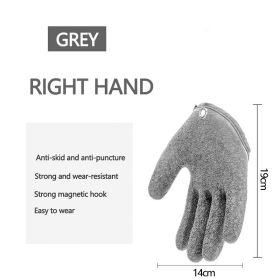 Fishing Gloves Anti-Slip (Ships From: CN, Color: Right Grey)