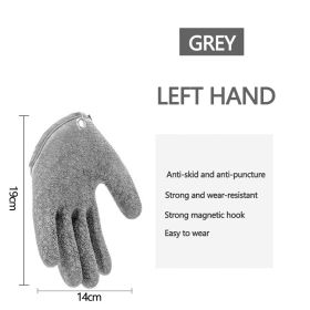 Fishing Gloves Anti-Slip (Ships From: CN, Color: Left Grey)