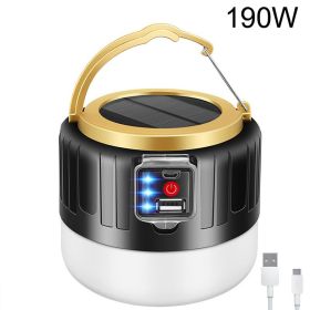 LED Solar Camping Light (Ships From: China, Wattage: Upgrade 190W A)