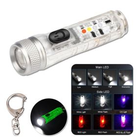Mini Keychain Flashlight LED Rechargeable (Emitting Color: White)