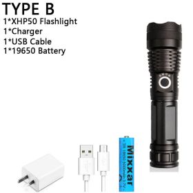 1000 XHP90 most powerful led flashlight usb (Body Color: NO Box, Emitting Color: B-XHP50)