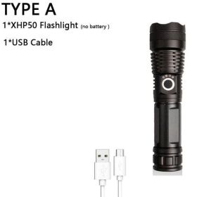 LED/Rechargeable - Flashlight (Emitting Color: A-XHP50)