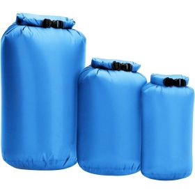 3 pcs/set Waterproof Dry Bag Pack Sack 8L 40L 70L (Color: G light blue)