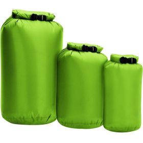 3 pcs/set Waterproof Dry Bag Pack Sack 8L 40L 70L (Color: H light green)