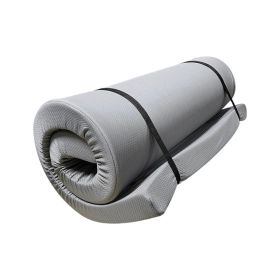 Portable Foam Camping Mattress (Color: Gray, size: 63"x26"x4")