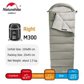 Naturehike Sleeping Bag M180 Lightweight (Color: M300-Green-Right)
